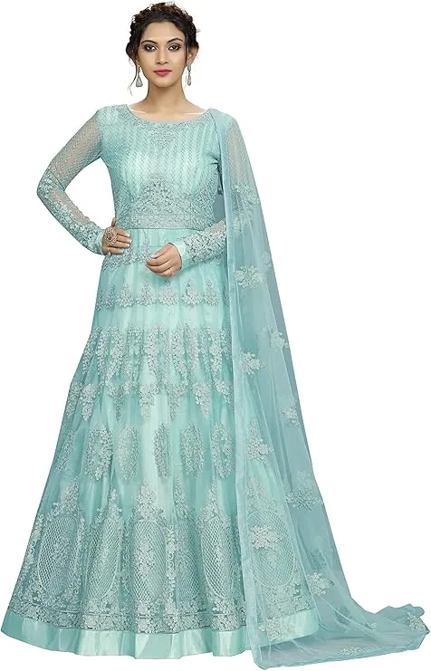 Blue Muslim Wedding Dress on Amazon - Blue Modern
