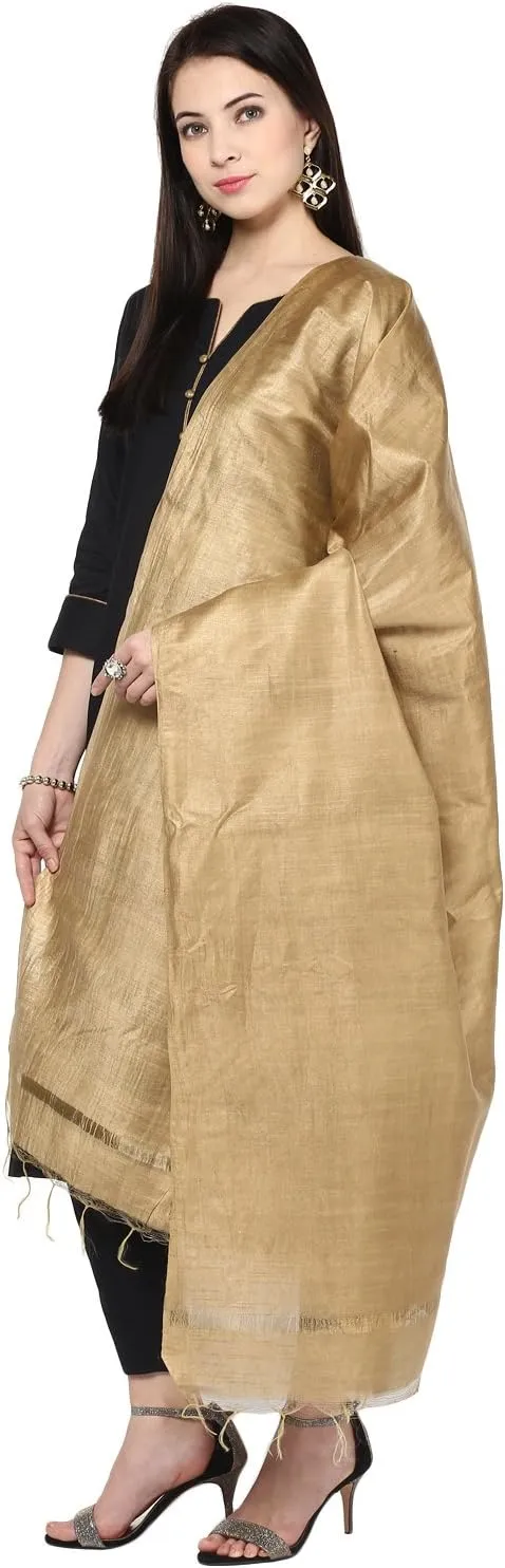 Luxurious and opaque, the Gold Cotton Silk Bridal Dupatta is the perfect style for a Muslim wedding lehenga.