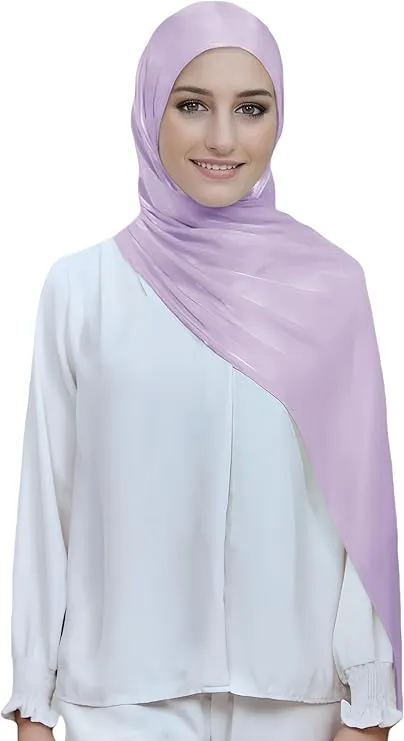 Lavender Bridal Hijab - Lilac Elegant
