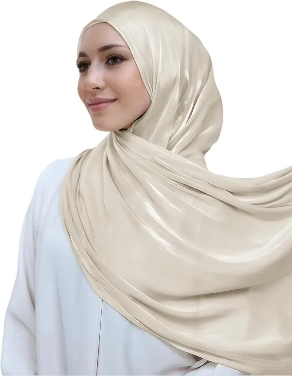 Off-White Bridal Hijab - White Elegant