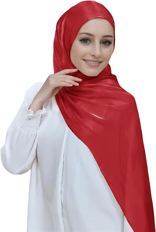Red Bridal Hijab - Red Modern