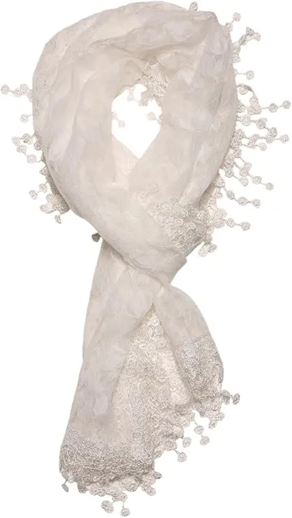 Elegant White Hijab made from premium chiffon, featuring a classic design ideal for Muslim brides, enhancing the hijabi lehenga style.