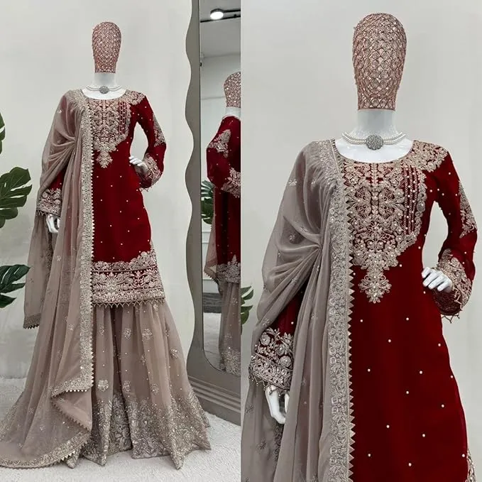 Champagne Gharara Suits