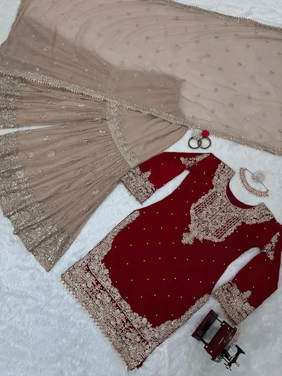 Champagne Sharara Suits - Champagne Modern