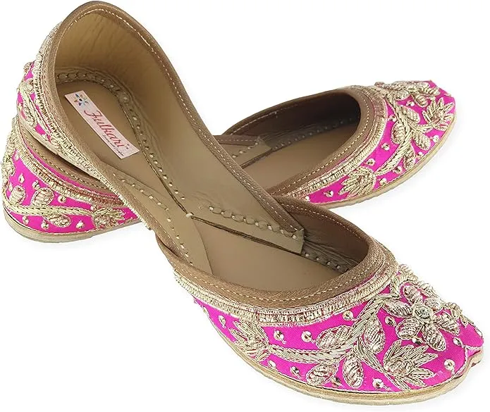 Fuschia and gold jutti - Fuschia Luxury