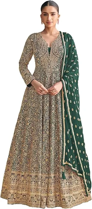 Green Muslim Wedding Dress