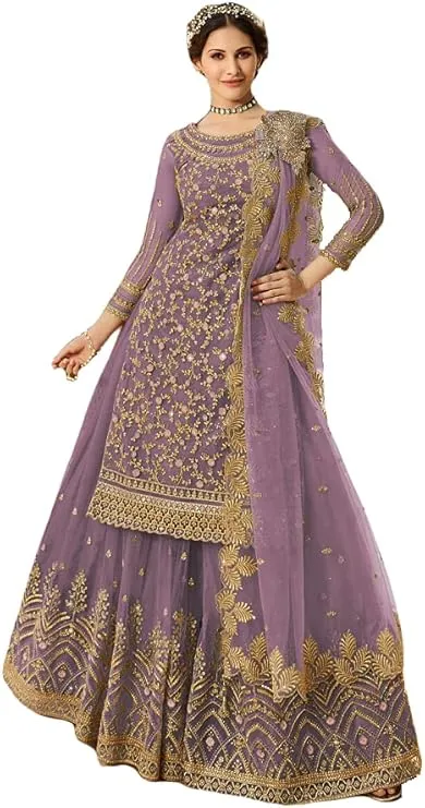 Lavender Sharara Suit - Lilac Elegant