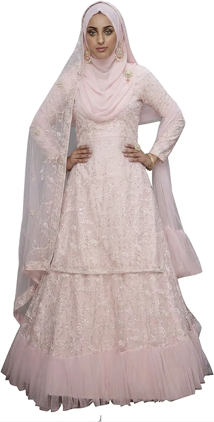 Lehenga Muslim Bride with Hijab