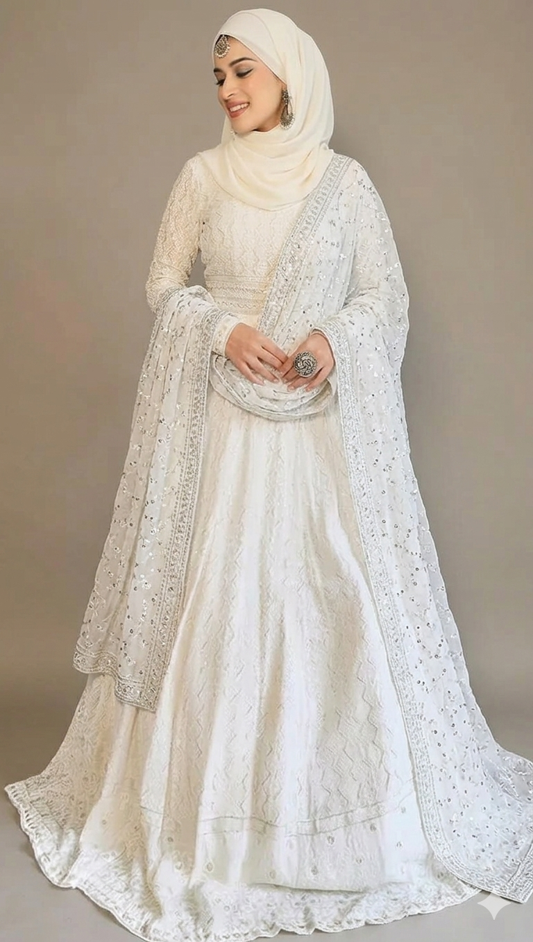 White Bridal Lehenga