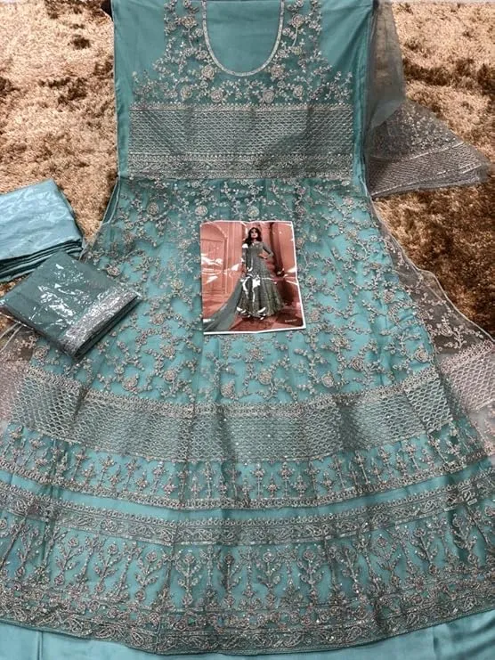 Muslim Wedding Dress Blue