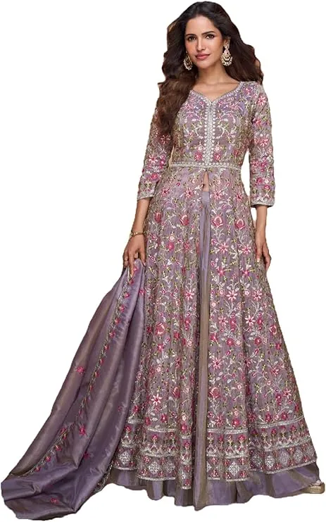 Muslim Wedding Dress Lavender - Multi Traditional