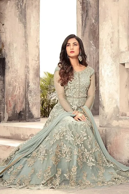 Muslim Wedding Dress Light Blue