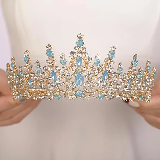 Blue Bridal Crown - Blue Elegant