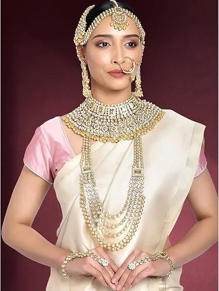 Gold and Silver Bridal Jewelry Set