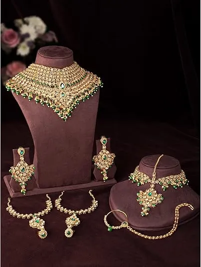 Green Bridal Nikkah Jewelry