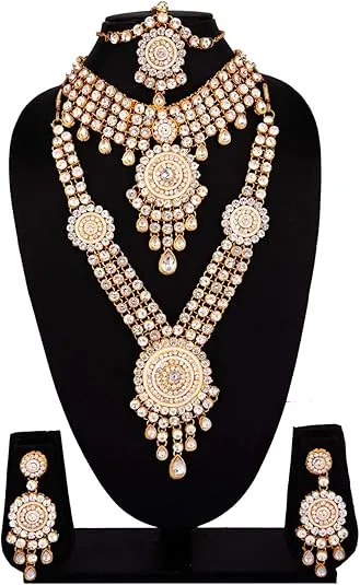 Heavy Bridal Kundan Set - Gold Traditional