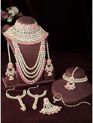 Pink Bridal Jewelry Set