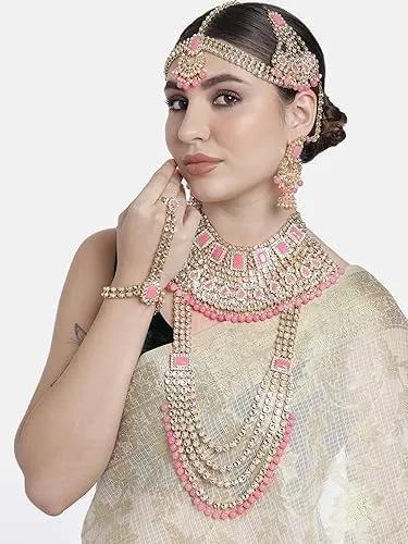 Pink Bridal Jewelry Set - Pink Elegant