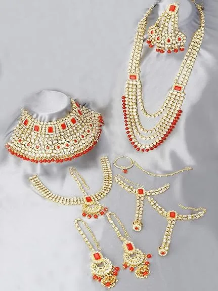 Red Bridal Jewelry Set