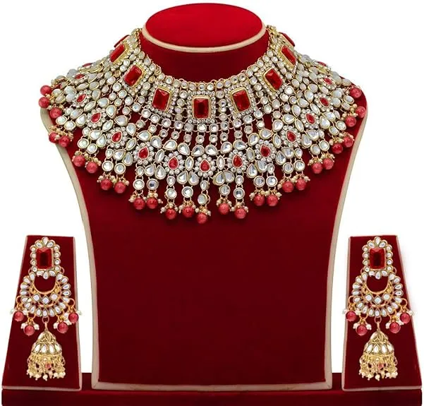 Red Bridal Jewelry Set - Red Elegant