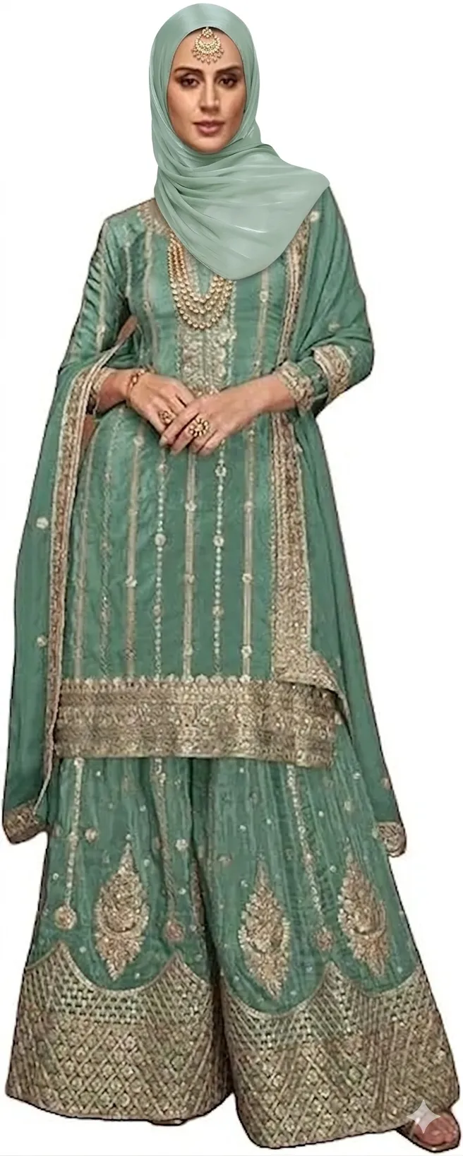 sage green muslim dress Sage Green Modest Maxi Dress – Minimal Elegant Style 2XL main image 1
