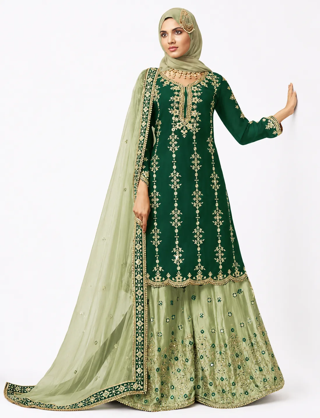 Sage Green Hijab Style