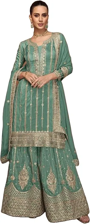 Sage Green Sharara - Modern Flair