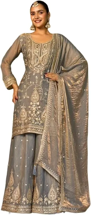 Silver Sharara- Absolute Elegance