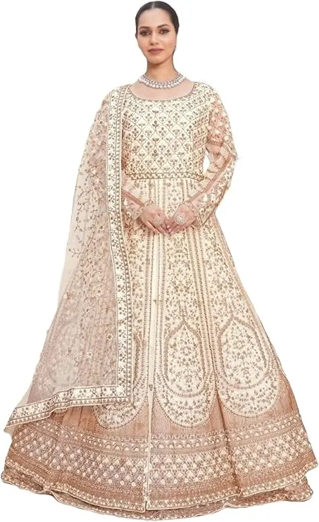 White Muslim Wedding Dress - White Traditional